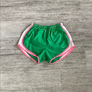 Green and Pink Nike Shorts
